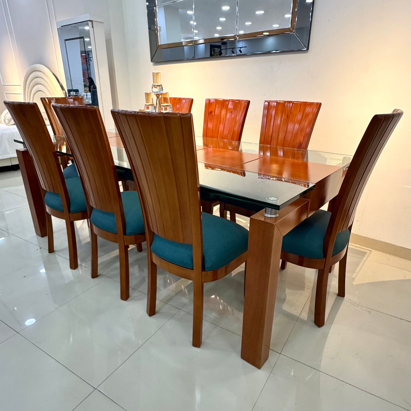 Comedor Dakota con sillas Avanico 8 puestos